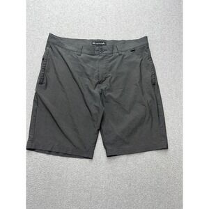 Travis Mathew Shorts Mens 36 Gray Striped Chino Stretch Golf Performance Casual